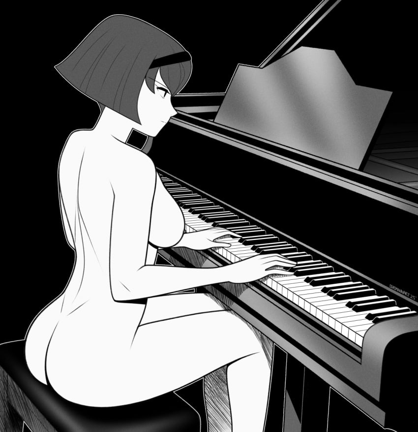 1girls ass breasts female nude piano r._dorothy_wayneright sitting tagme the_big_o walkingdeadmann