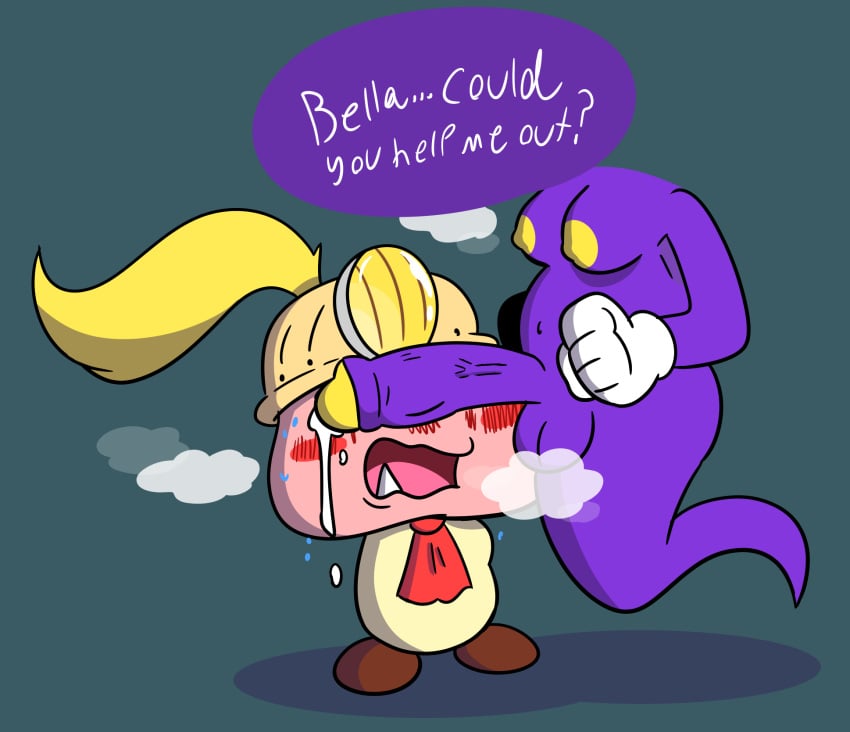 areola ass balls big_penis blonde_hair blush bodily_fluids breasts clothing dialogue dripping duo english_text female genital_fluids genitals gloves gloves_only goomba goombella gynomorph gynomorph/female hair handwear handwear_only hi_res humanoid imminent_sex intersex intersex/female mario_bros mostly_nude nintendo nipples nude_gynomorph paper_mario paper_mario:_the_thousand_year_door penis pink_body pink_skin precum precum_drip purple_body purple_skin raunchyshspittle requesting sex_request shadow_creature shadow_siren simple_background small_breasts speech_bubble text trans_(lore) trans_woman_(lore) vein veiny_penis vivian_(mario) waddling_head