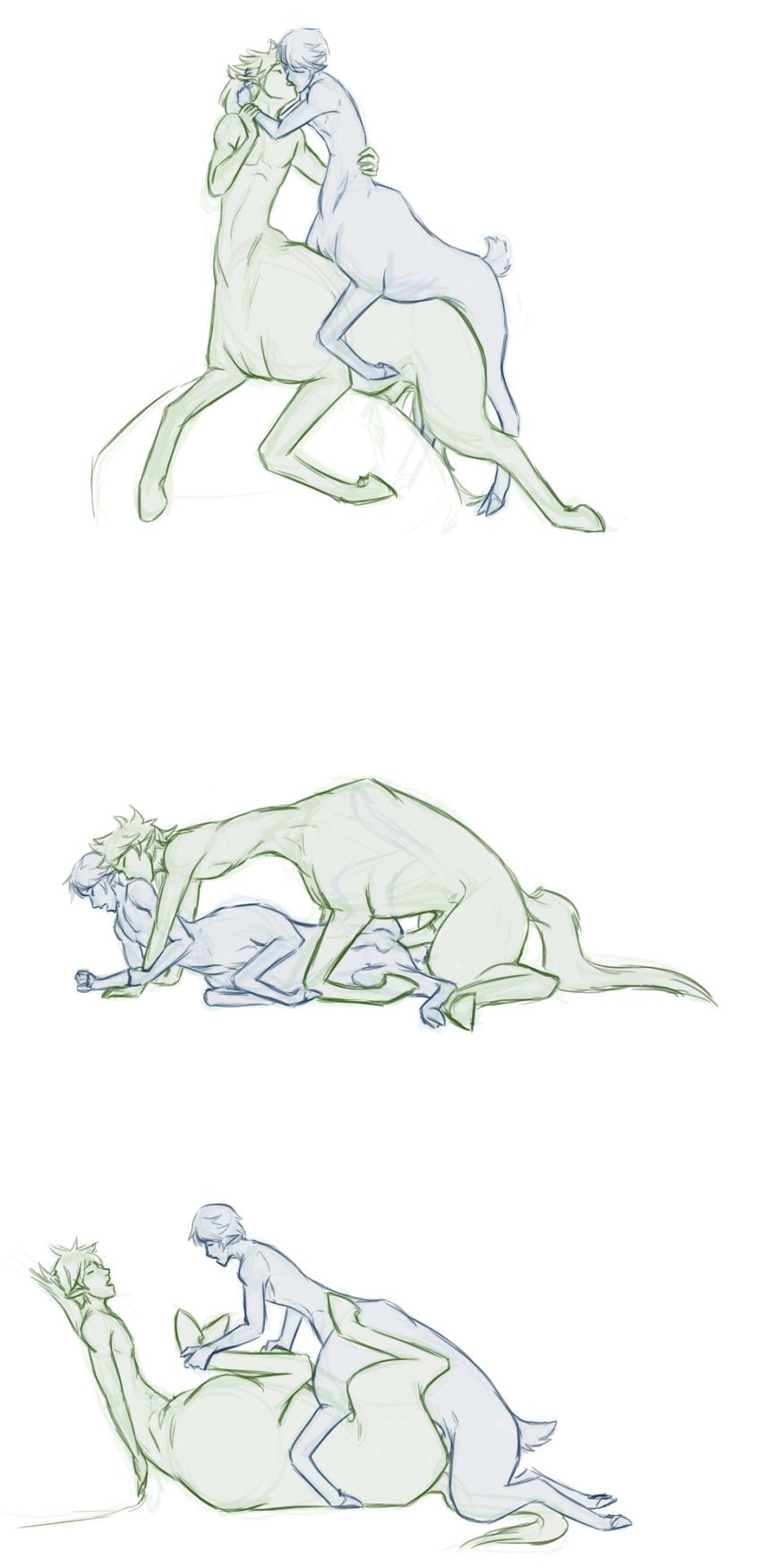 absurd_res animal_genitalia animal_penis bandai_namco centaur cervine_genitalia cervine_penis deer deer_taur duo equid equid_taur equine_genitalia equine_penis erection european_mythology from_behind_position from_front_position genitals greek_mythology hi_res hug humanoid_taur kiss_on_lips kissing lying male male/male mammal mammal_taur mikleo_(tales_of) missionary_position mounting mythology on_back on_ground penetration penis peregr1ne sex size_difference sorey_(tales_of) tales_of_(series) tales_of_zestiria taur taur_on_taur taur_penetrated taur_penetrating