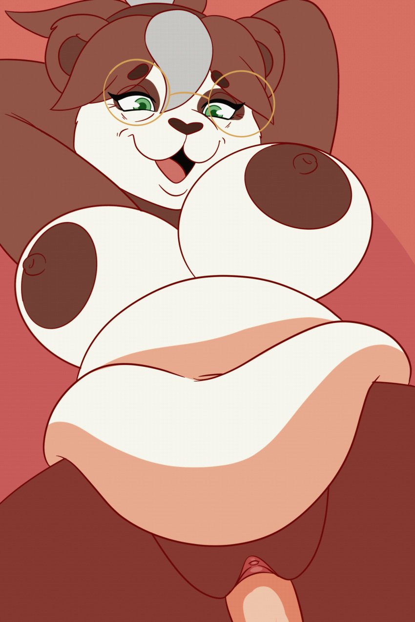 2025 animated animated_gif anthro areola bear big_belly big_breasts blen_bodega bouncing_belly breasts chubby chubby_anthro chubby_female duo eyebrows eyewear eyewear_only faceless_character faceless_male fat_anthro fat_belly fat_female fat_woman female female_penetrated genitals giant_panda gif glasses glasses_only hi_res huge_belly human human_on_anthro interspecies loop male male/female male_penetrating male_penetrating_female mammal nipples nude open_mouth overweight panda pandaren penetration pussy sex solo_focus vaginal vaginal_penetration vaginal_sex wearing_glasses