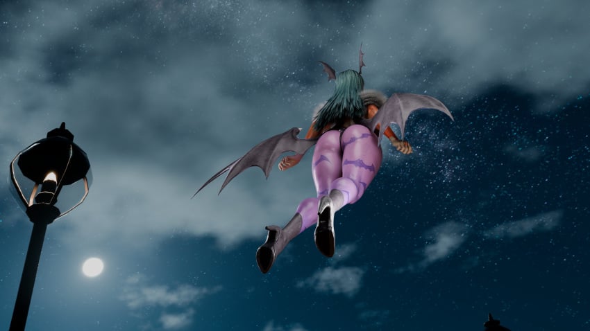 3d ass big_ass big_butt capcom darkstalkers female flying giantess morrigan_aensland succubus tagme themightyhq thick_thighs