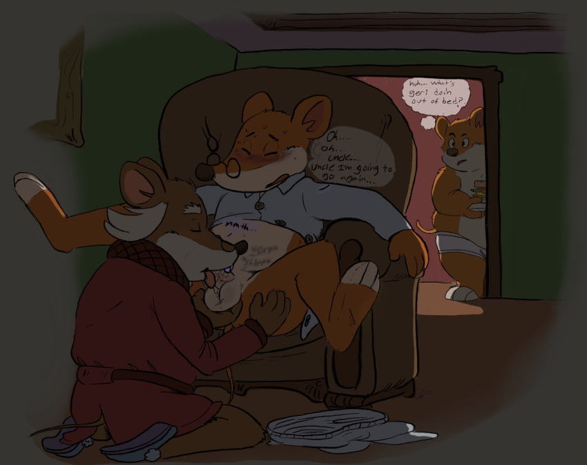 eyewear geronimo_stilton geronimo_stilton_(series) glasses incest male mammal mouse oral overweight overweight_male rodent rohly text trap_stilton uncle uncle_stingysnout yaoi