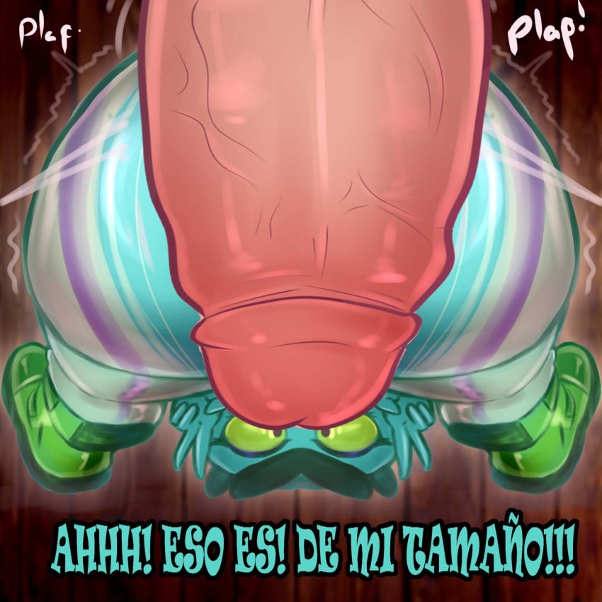 (sfc) alternate_version_available ass ass_up_face_down big_ass big_penis brawl_stars eve_(brawl_stars) eve_es_puta headlong open_legs penis sfcompany1e_(artist) taped_anus taped_pussy tights torn_clothes v_sign