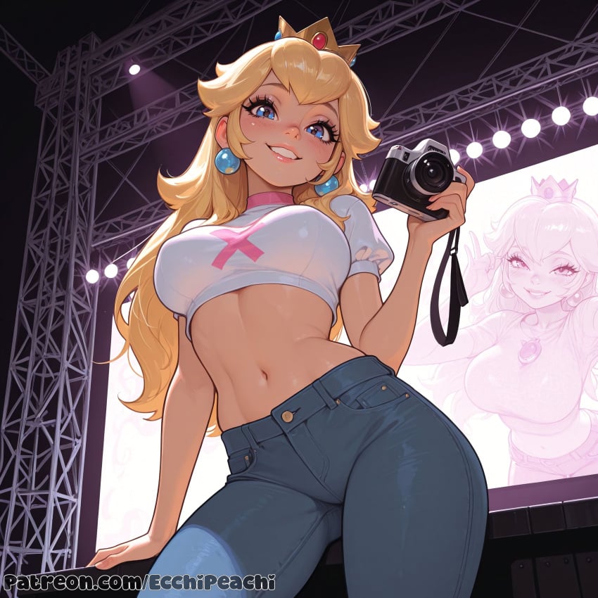 1girl 1girls ai_generated blonde blonde_female blonde_hair blue_eyes blush boobs breasts breasts, camel_toe cameltoe cleavage clothed clothed_female curvy ecchipeachi female female_focus female_only focus fully_clothed large_breasts mario_(series) mario_bros mario_kart nintendo nintendo_switch nipples nipples_covered nipples_visible_through_clothing peach princess_peach pussy sfw solo solo_female solo_focus sweat teeth tight_clothes tight_clothing uncensored