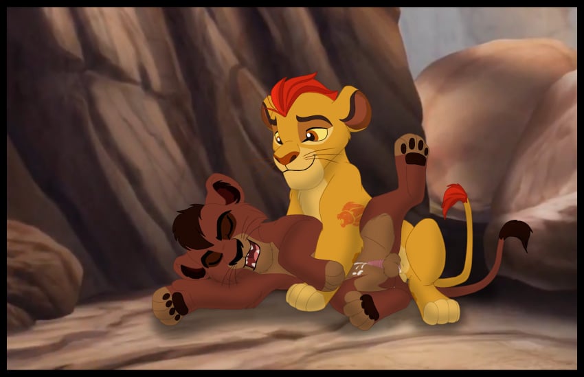 animal_genitalia anus balls cum disney gay kaion kion kovu lion male male_only penetration penis the_lion_guard the_lion_king