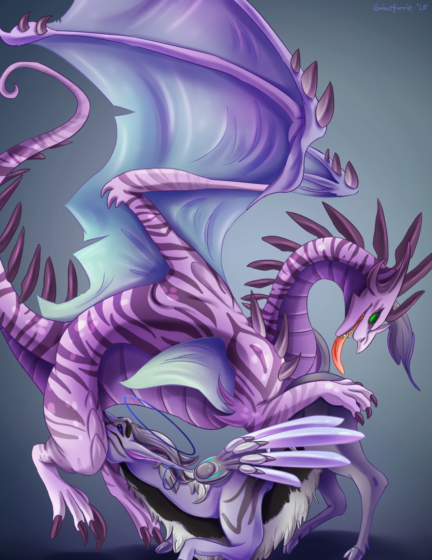 2015 69_position absurd_res ambiguous/ambiguous ambiguous_gender blue_eyes digital_media_(artwork) dragon duo feral feral_on_feral flight_rising green_eyes guinefurrie halo hi_res horn membranous_wings oral ridgeback_dragon scalie sex side_view tongue tongue_out western_dragon wings