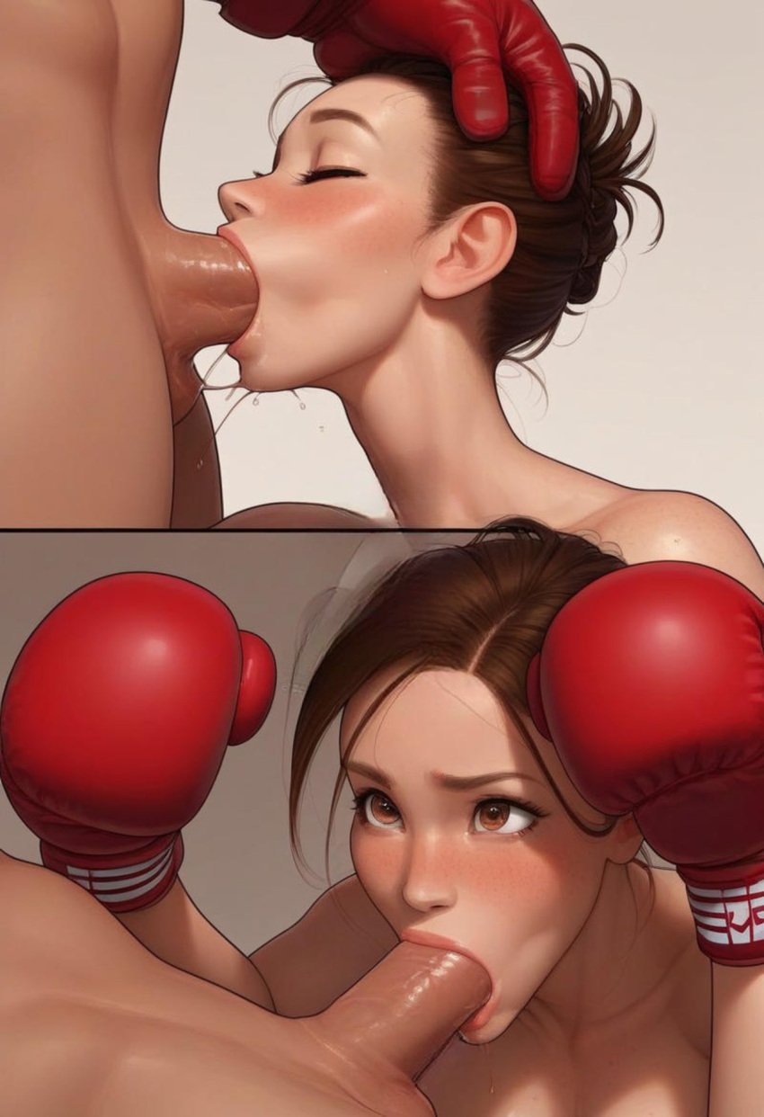 1boy 1boy1girl 1girls after_fight ai_generated balls big_penis blowjob blowjob_face boxing boxing_gloves brown_eyes brown_hair closed_eyes cock completely_nude completely_nude_female completely_nude_male dominant_male dominated dominated_female domination domination/submission fellatio female female_focus joeblowrrr_(artist) light-skinned_female light-skinned_male light_skin looking_at_another loser male male/female naked naked_female naked_male nude nude_female nude_male open_eyes open_mouth oral oral_penetration oral_sex original original_character partial_male red_boxing_gloves short_hair simple_background standing standing_position submissive_female sucking sucking_off sucking_penis sucking_tip