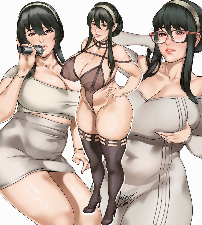 1girls big_breasts black_hair harstfazn huge_breasts spy_x_family tagme thick_thighs voluptuous_female yor_briar yor_forger