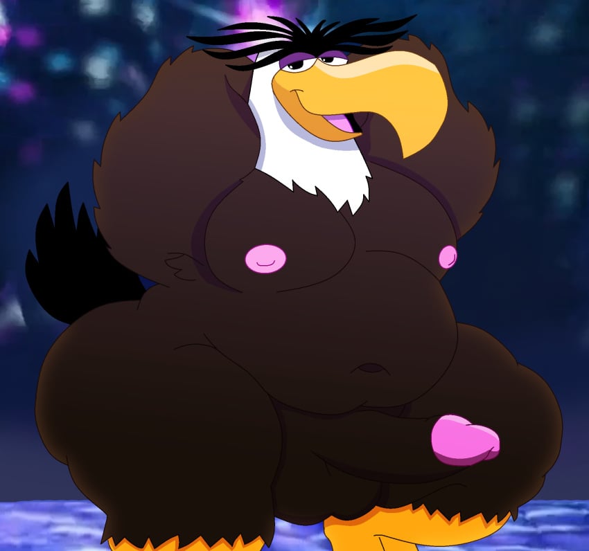 accipitrid accipitriform angry_birds anthro ass avian bald_eagle balls beak belly big_belly bird bodily_fluids brown_balls brown_body brown_feathers dancing digital_media_(artwork) eagle feathers feet genital_fluids genitals hair hi_res humanoid_genitalia humanoid_penis looking_at_viewer male mighty_eagle multicolored_body multicolored_feathers navel nipples nude open_mouth overweight overweight_male penis pink_nipples pink_penis rovio_entertainment sea_eagle sega sex smile solo solo_male tail talons the_angry_birds_movie thick_thighs toes tongue two_tone_body two_tone_feathers white_body white_feathers wings yellow_feet yellow_talons