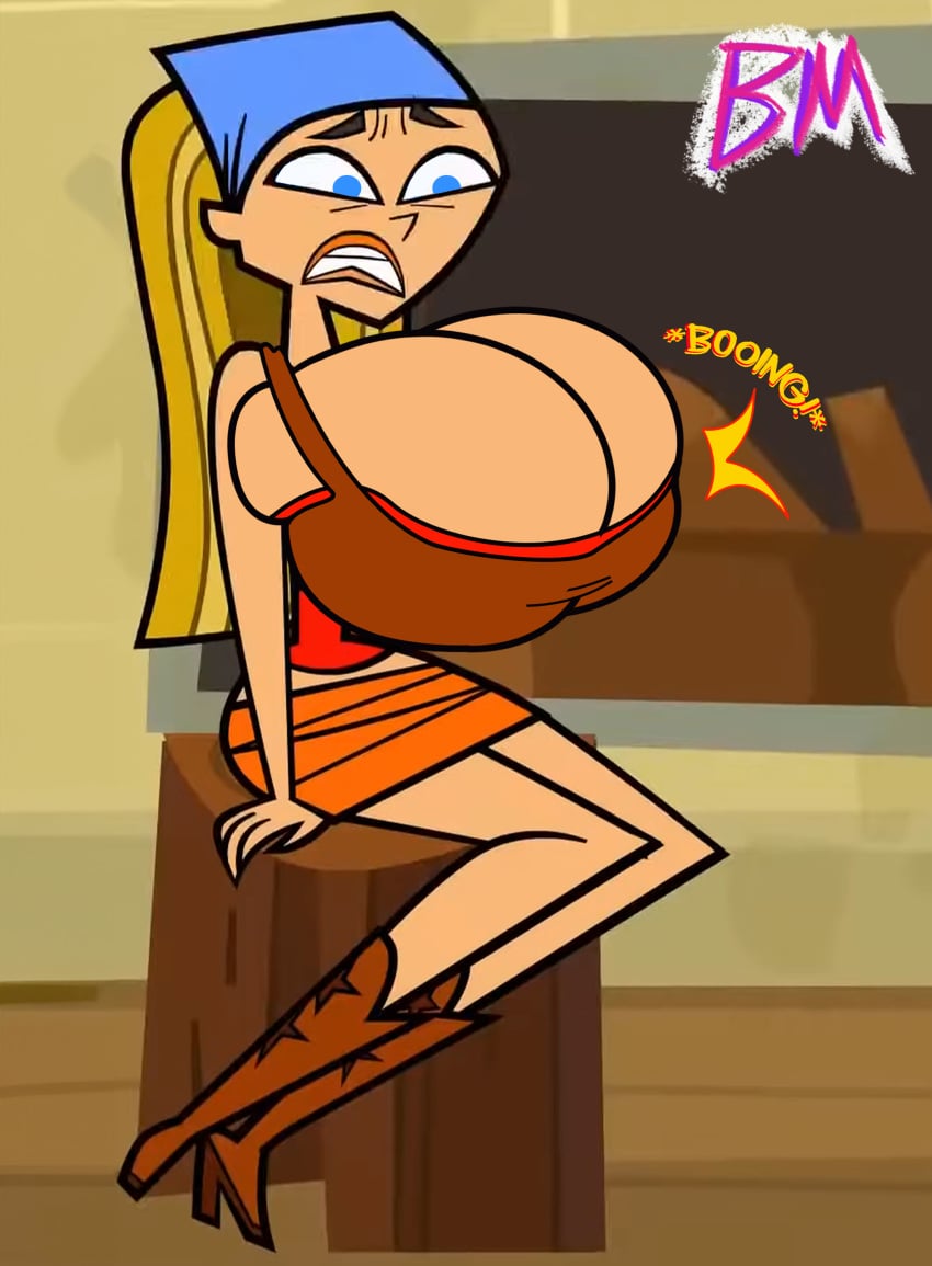 accurate_art_style big_breasts booberries_morphs breast_expansion breasts female female_only lindsay_(tdi) overflowing_breasts tagme total_drama_island