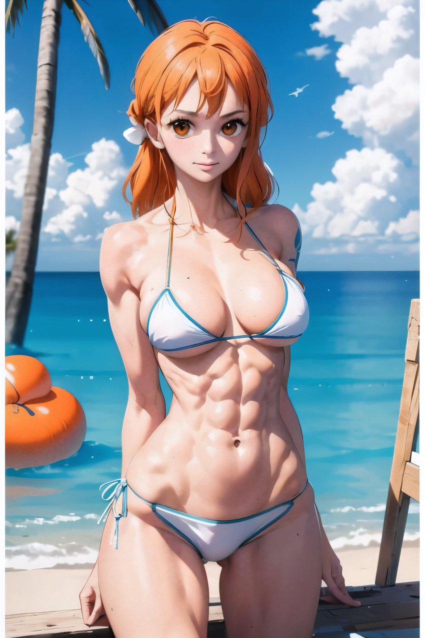 ai_generated bikini clothing female female_only nami_(one_piece) one_piece ray555