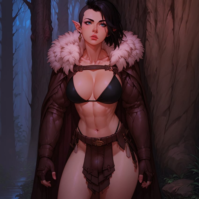 ai_generated blindparty elf elf_ears elf_female elf_futanari elf_girl futanari solo solo_futa