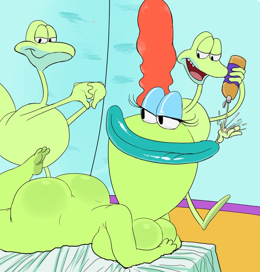 amphibian beverly_bighead chuck_(rocko's_modern_life) color leon_(rocko's_modern_life) nickelodeon nipples pdxyz rocko's_modern_life sex tagme