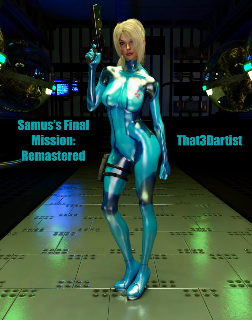 3d blonde_hair blue_eyes metroid samus_aran that3dartist zero_suit_samus