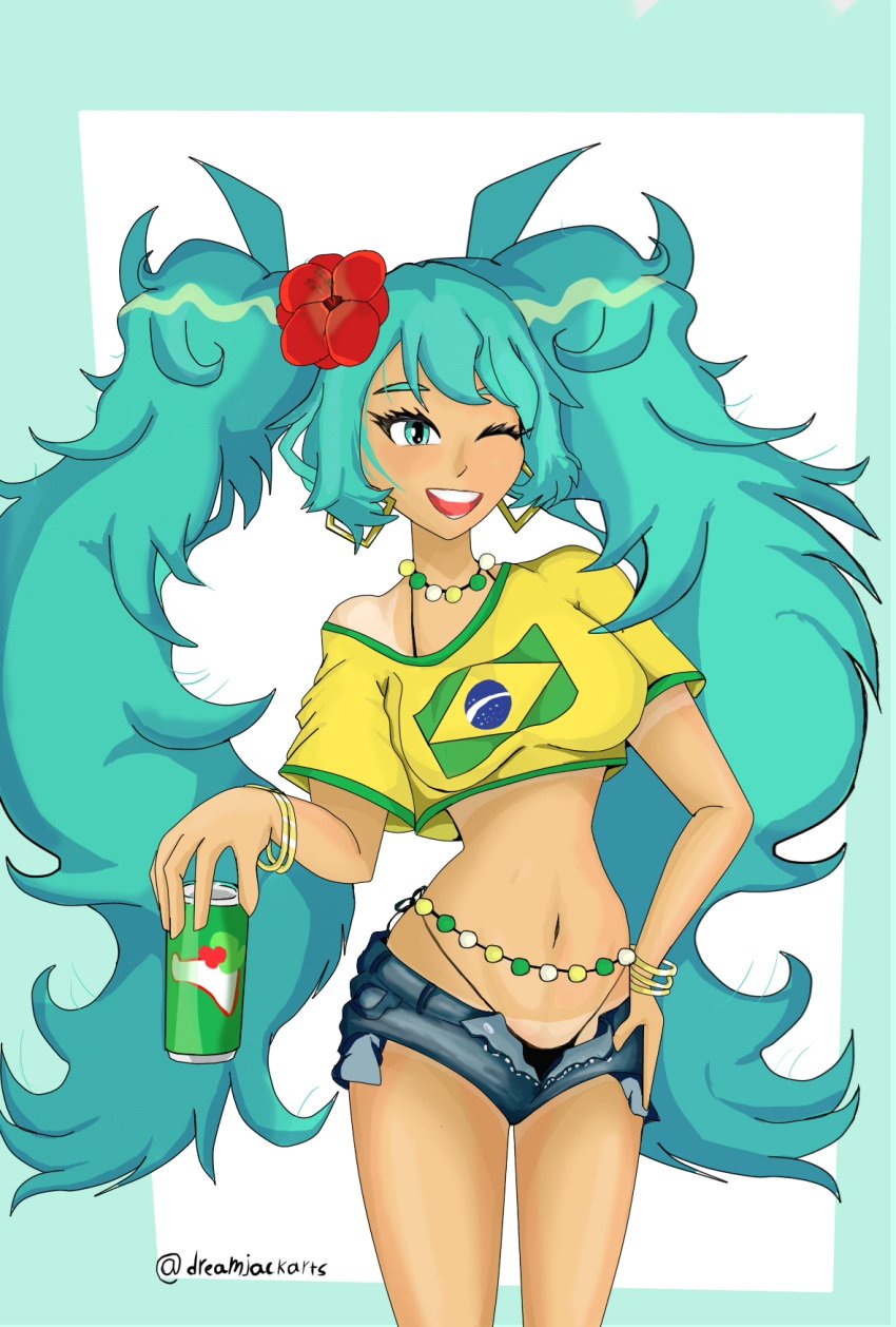 brazil brazilian brazilian_female brazilian_miku dream_jack fanart fanart_from_twitter girl hatsune_miku illustration miku vocaloid