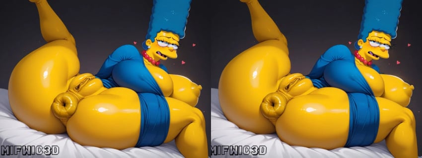 ai_generated marge_simpson mifwic3d stereogram the_simpsons virtual_reality vr vr_headset