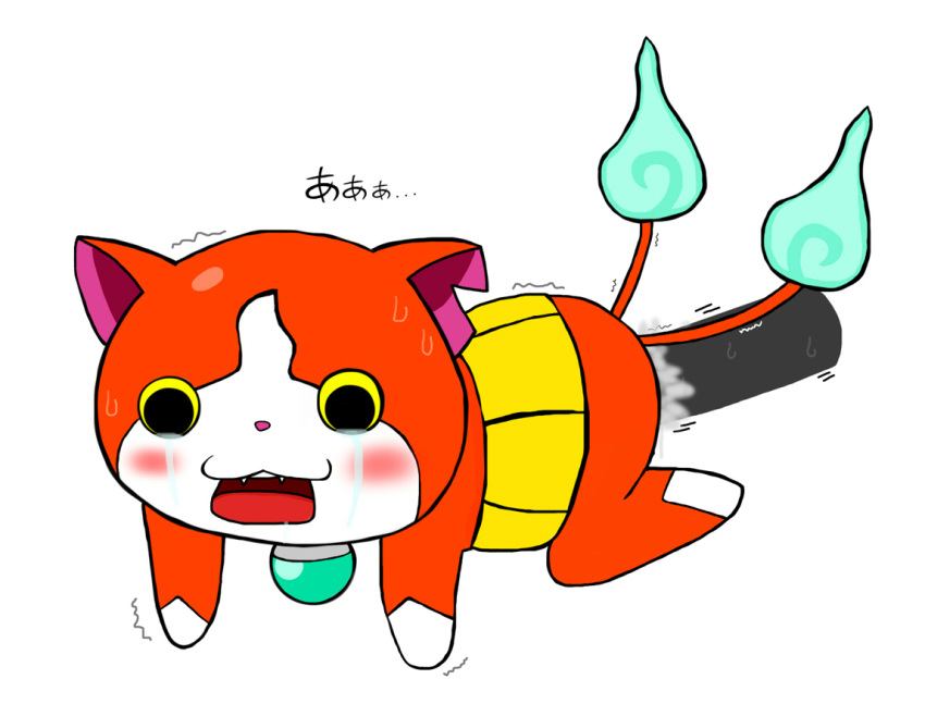 disembodied_penis feline jibanyan male mammal oral penis video_games watch yo-kai_watch young