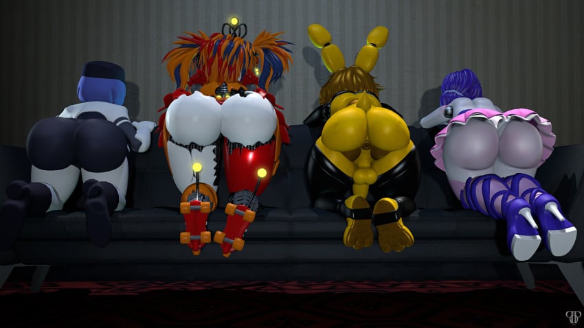 3d amanda_sparkle animatronic ass_focus ballora ballora_(fnafsl) femboy five_nights_at_freddy's five_nights_at_freddy's:_security_breach fnaf popa_3d_animations scrap_baby_(fnaf) sfm source_filmmaker spring_bonnie_(fnaf) spring_bonnie_(mishuyuu) stuffbot(nightbotgrey)