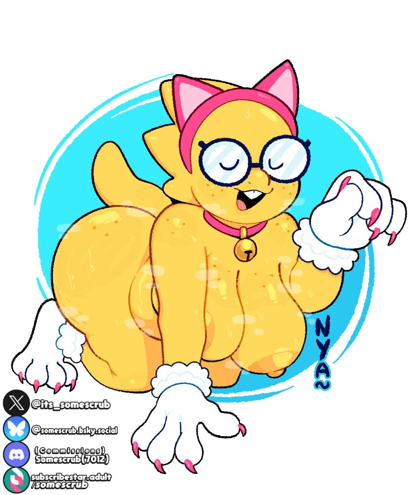 alphys ass big_ass big_breasts big_butt bubble_butt buckteeth cleavage fat_ass freckles glasses huge_breasts large_ass large_breasts mew_mew_(undertale) mew_mew_kissy_cutie orange_body scrubforfun somescrub tail thick_legs thick_thighs thighs toby_fox undertale undertale_(series)