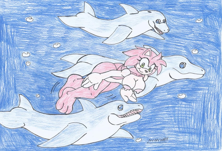 1girls amy_rose anthro ass barefoot big_ass breasts dolphin drawing feet female feral freediving furry hedgehog huge_breasts marine marlon64 nipples nude ocean sea sega skinny_dipping sonic_(series) sonic_the_hedgehog_(series) swimming traditional_media_(artwork) underwater water