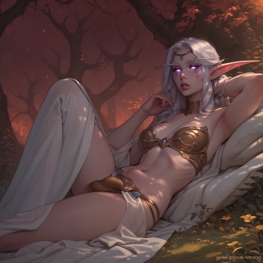 ai_generated blindparty elf elf_ears elf_female elf_futanari elf_girl futanari lingerie