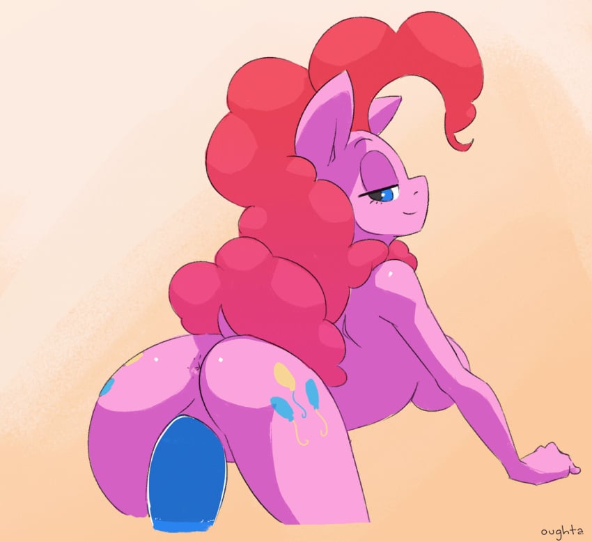 2017 animated anthro anthrofied anus ass bad_id bad_tumblr_id blue_eyes breasts bubble_butt cutie_mark dildo dock earth_pony equine female female_focus female_only friendship_is_magic furry hair half-closed_eyes hasbro horse looking_back mammal masturbation my_little_pony nude oughta penetration pink_hair pink_tail pinkie_pie_(mlp) pony pussy sex_toy simple_background smile solo straight_hair vaginal_penetration