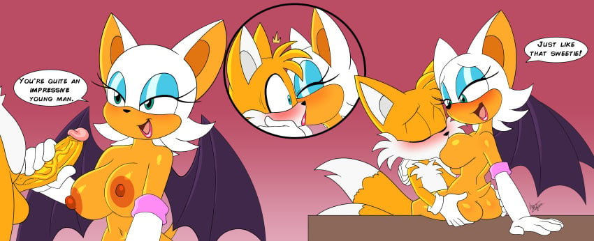 aeolus06 breast_sucking handjob kissing miles_prower miles_tails_prower rouge_the_bat sex sonic_the_hedgehog_(series) sonic_x tails tails_has_too_many_tags tails_the_fox