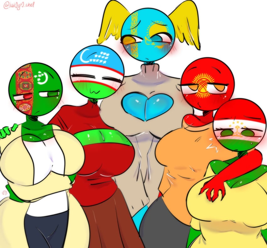 5girls among_us among_us_reference big_breasts blush boob_window countryhumans countryhumans_girl kak0yt0_chel kazakhstan_(countryhumans) kyrgyzstan_(countryhumans) tagme tajikistan_(countryhumans) turkmenistan_(countryhumans) uzbekistan_(countryhumans)