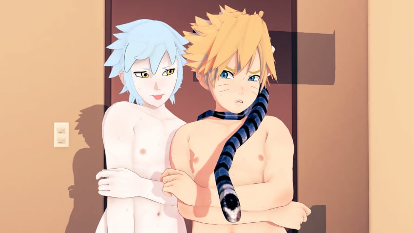 blonde_hair boruto boruto:_naruto_next_generations bunny-home clothes_removed funny gay male male/male mitsuki_(naruto) naruto naruto_(series) naruto_shippuden nude nude_male tentacle uzumaki_boruto white_hair yaoi