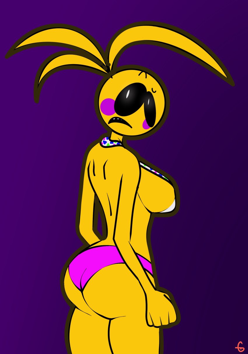 2d_(artwork) big_ass fnaf jaysonguzman567 pinup toy_chica_(fnaf) yellow_skin