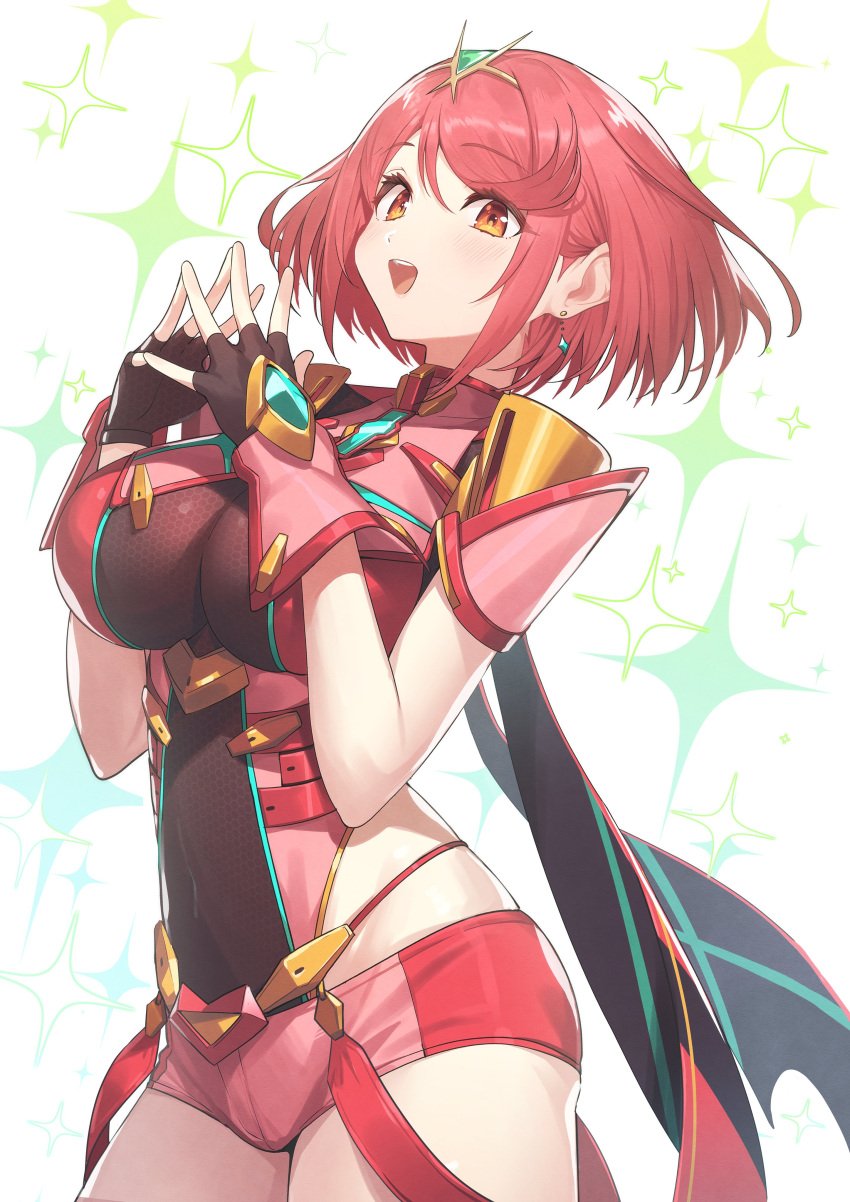 breasts core_crystal female female_only green322 nintendo pyra short_hair solo tagme xenoblade_(series) xenoblade_chronicles_2