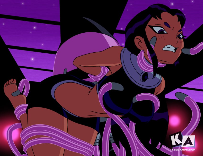 blackfire groping imminent_sex kyde questionable_consent teen_titans tentacle undressing