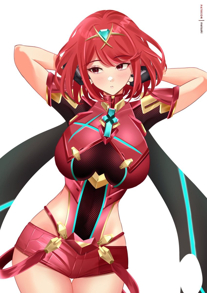 breasts core_crystal female female_only meisaki nintendo pyra short_hair solo tagme xenoblade_(series) xenoblade_chronicles_2