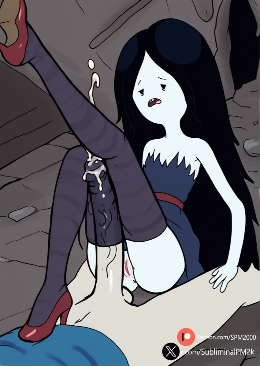 adventure_time ai_generated bottomless cum finn_the_human marceline spm2000 tagme