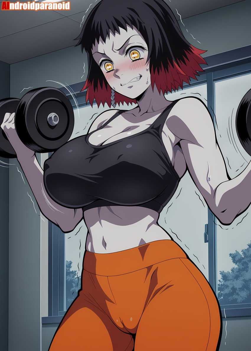1girls ai_generated aindroidparanoid ass ass big_ass big_breasts big_butt breasts busty cameltoe curvy cute demon demon_girl demon_slayer fat_ass female female_only gym gym_uniform hair hi_res hips huge_ass huge_breasts human kimetsu_no_yaiba large_ass large_breasts legs narrow_waist slim_waist sports_bra susamaru tagme thick_ass thick_thighs voluptuous waist wide_hips yoga_pants