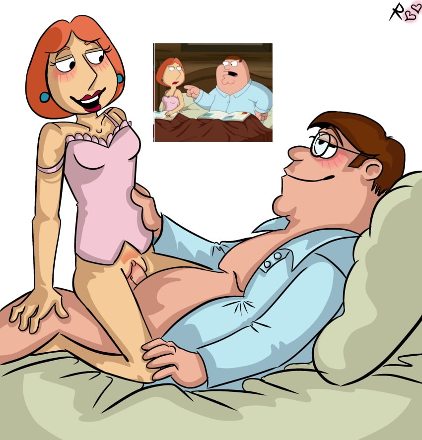 artstyle_imitation canon_couple classic couple cute family_guy heart heart_symbol heterosexual i_love_them lois_griffin peter_griffin reference_image risobase screenshot tagme the_best_couple_ever