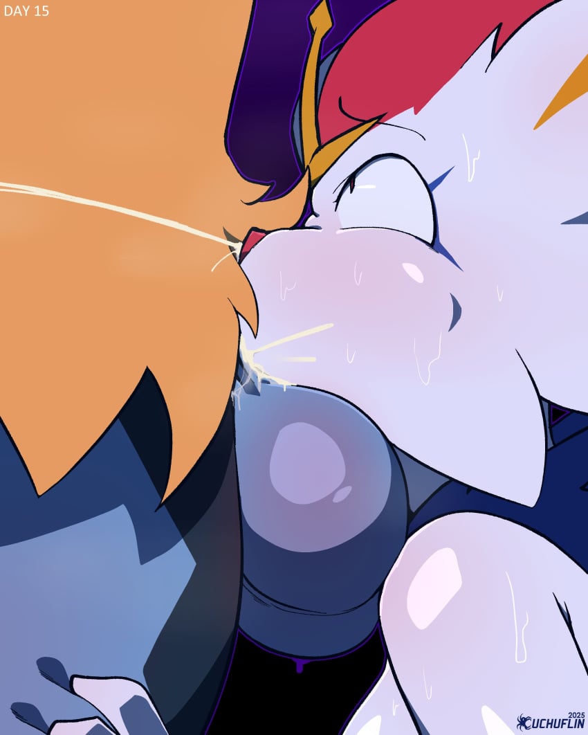 absurd_res anthro anthro_on_anthro anthro_penetrated anthro_penetrating anthro_penetrating_anthro balls big_balls black_body black_fur blue_body blue_fur bodily_fluids cinderace cuchuflin cum cum_in_mouth cum_inside faceless_anthro faceless_character faceless_male fellatio fur generation_6_pokemon generation_8_pokemon genital_fluids genitals hi_res male male/male male_penetrated male_penetrating male_penetrating_male mega_evolution mega_lucario nintendo oral oral_penetration penetration penile penis pokemon pokemon_(species) sex sweat sweatdrop white_body white_fur