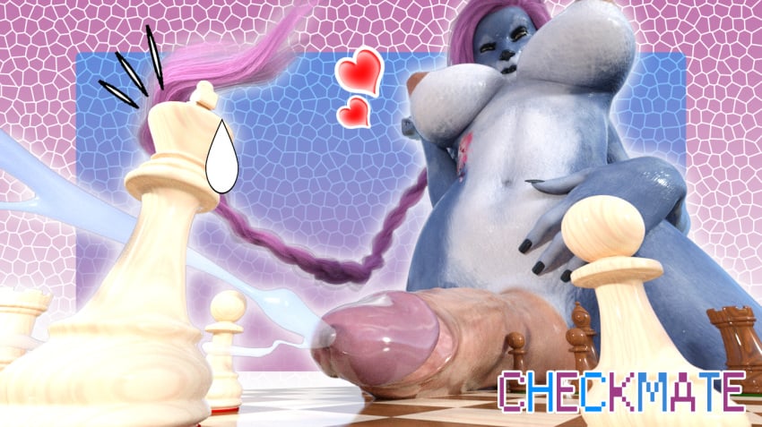 3d breasts chess cum daz3d futa futa_only futanari humanoid_penis intersex penis photoshop text