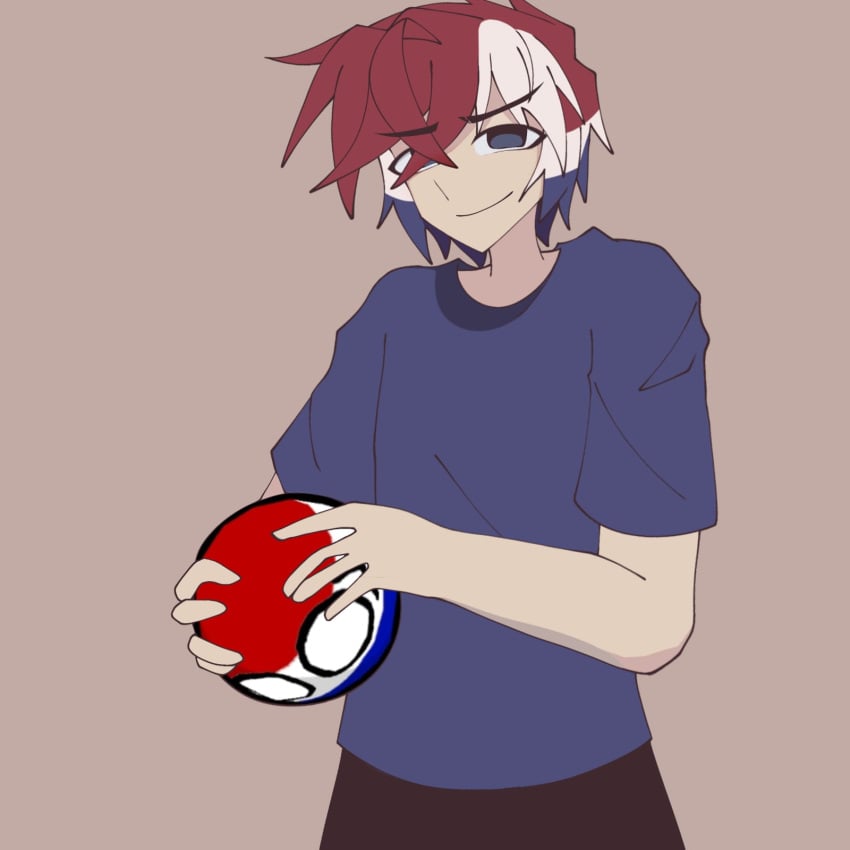 blue_eyes clothing colmax countryballs human netherlands_(polandball) original original_character polandball red_hair simple_background smile white_hair