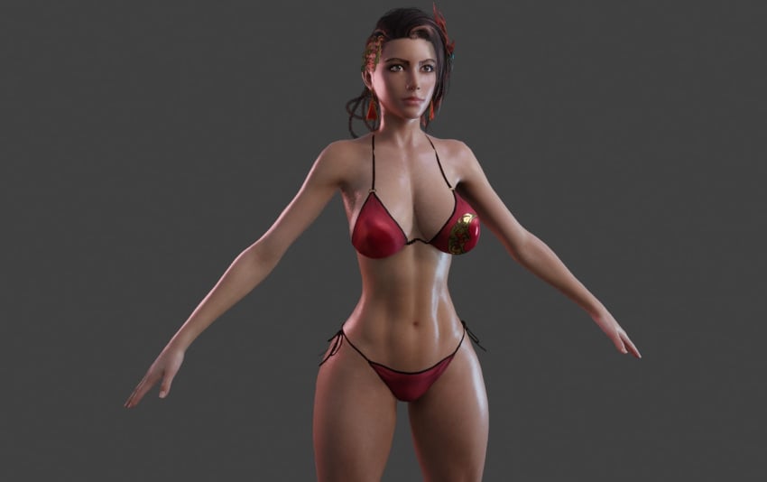 azucena_milagros_ortiz_castillo blender female model t-pose tekken tekken_8