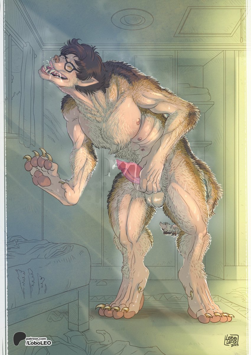 2023 4_toes abs animal_genitalia animal_penis artist_logo balls bed bedroom biceps big_muscles biped_to_quadruped bodily_fluids breath brown_body brown_fur brown_hair calf_muscles canid canine canine_genitalia canine_penis claw_growth claws clothing cum cum_dripping_from_penis darkened_nose dewclaw digitigrade discarded_clothing drooling erection eyes_mostly_closed eyewear eyewear_only feet feral forearm_muscles fur fur_growth furniture genital_fluids genitals glasses glasses_only growth hair hair_to_fur hand_on_penis hands_to_paws head_back hi_res human human_to_feral hunched_over inside light lips loboleo logo male mammal mane_growth masturbation mid_transformation moonlight multi_nipple muscle_growth muscular muscular_feral muscular_human muscular_male mythological_canine mythological_creature mythology narrowed_eyes nipples nude open_mouth panting patreon pawpads paws pecs penile penile_masturbation penis penis_grab pillarbox pink_lips pink_nipples pink_pawpads pink_penis precum precum_on_penis quads reaching_down saliva shaded shelf signature smaller_version_at_source snout snout_growth solo species_transformation standing sweat tail tail_growth tan_body tan_claws tan_fur teeth thick_neck toe_claws toes tongue transformation visceral wearing_glasses werecanid werecanine werecreature werewolf white_body white_fur window yellow_eyes