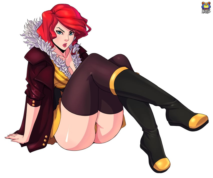 big_breasts female female_protagonist human kyoffie looking_at_viewer panties red_(transistor) red_hair thick_thighs transistor_(game) video_games