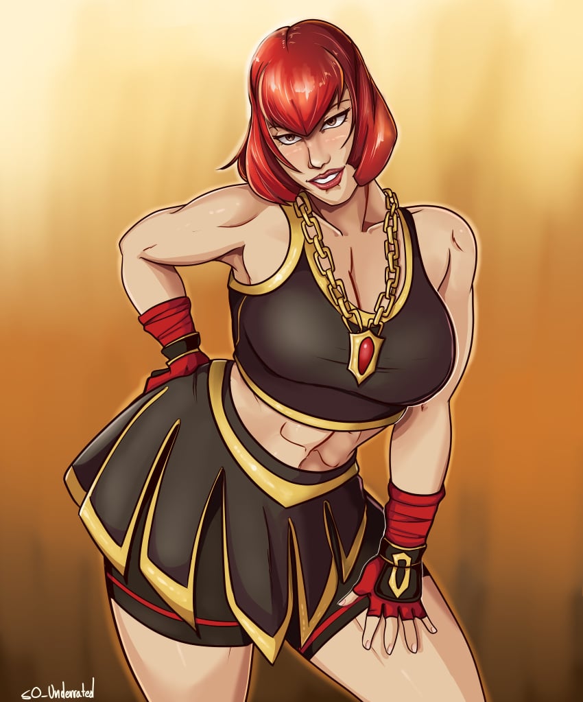 2d abs biceps busty capcom female female_focus female_only hourglass_figure italian italian_female marisa_rossetti muscles muscular red_hair s0_underrated street_fighter street_fighter_6 tagme wide_hips