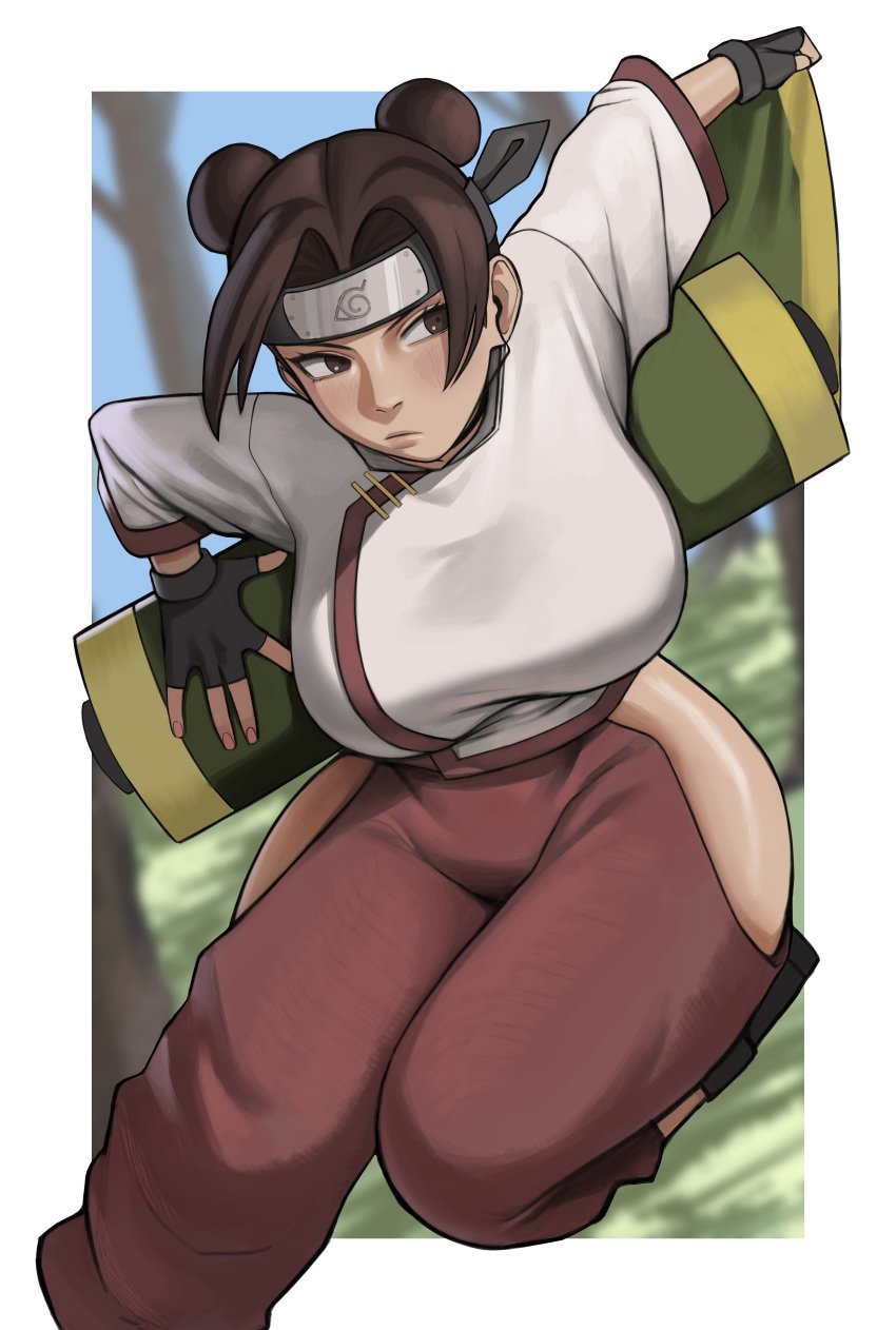 1girls big_breasts breasts curvaceous curvy curvy_female female female_focus female_only gud0c hi_res highres huge_breasts kunoichi large_breasts light-skinned_female light_skin naruto naruto_(series) naruto_shippuden slim_waist solo solo_female solo_focus tenten thick_thighs thighs wide_hips