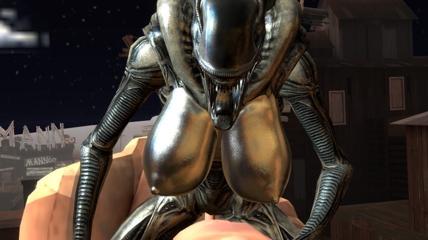 alien_(franchise) breasts female_xenomorph heavy heavy_(team_fortress_2) xenomorph