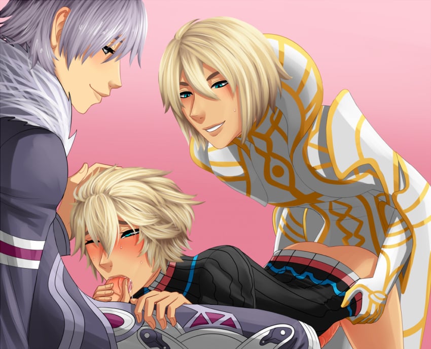 2boys alvis_(xenoblade) artist_request gay gay_sex klaus_(xenoblade) male male_only nintendo shulk_(xenoblade) tagme xenoblade_(series) xenoblade_chronicles zanza_(xenoblade)