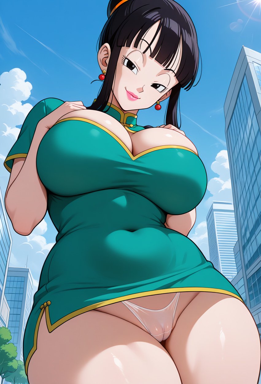 ai_generated anime anime_character anime_milf anime_style big_ass big_breasts big_butt busty cameltoe chichi dragon_ball dragon_ball_z milf mommy robotkesh seductive showing_panties teasing thick_thighs transparent_panties upskirt wide_hips