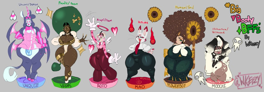 afro big_hair bottom_heavy canine cartoony chubby_femboy chubby_male closed_eyes dedoggyskullz demon dress fb_(wkkeezy) fearthyneighbor(arg) femboy flower_in_hair glasses goddess heart hellhoundzzzzz human kitsune mao_(dedoggyskullz) office_clothing oliver_wright_(flowerboy) pink_clothing prostitute_clothes roto_(dedoggyskullz) sex_worker thick_thighs toony uni_(wkkeezy) unicorn vegas_(wkkeezy) wkkeezy(artist)