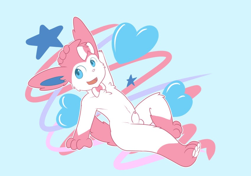 anthro cute eevee eeveelution evolution fur furry nintendo nude paws penis pokemon pose sex skunket sylveon teasing video_games