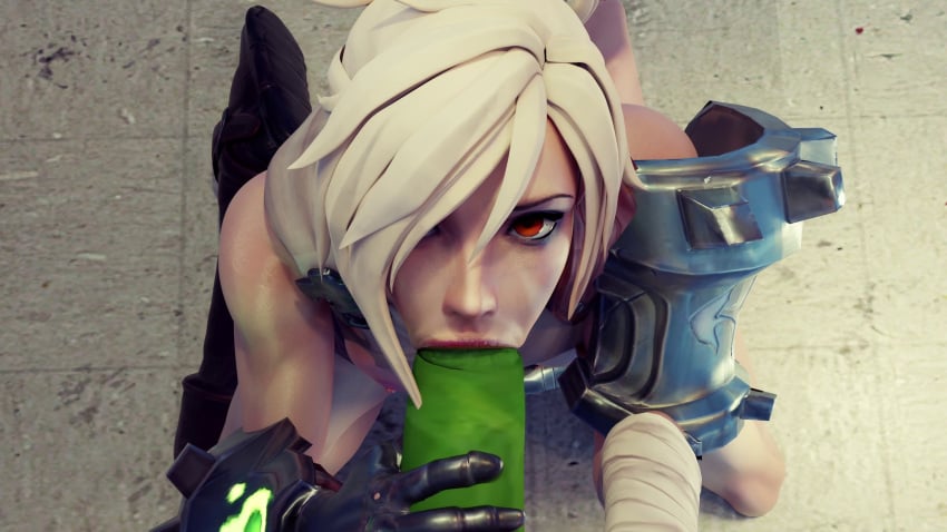 3d blender blowjob clothed female interspecies league_of_legends looking_at_viewer nezzen pov pov_eye_contact riven